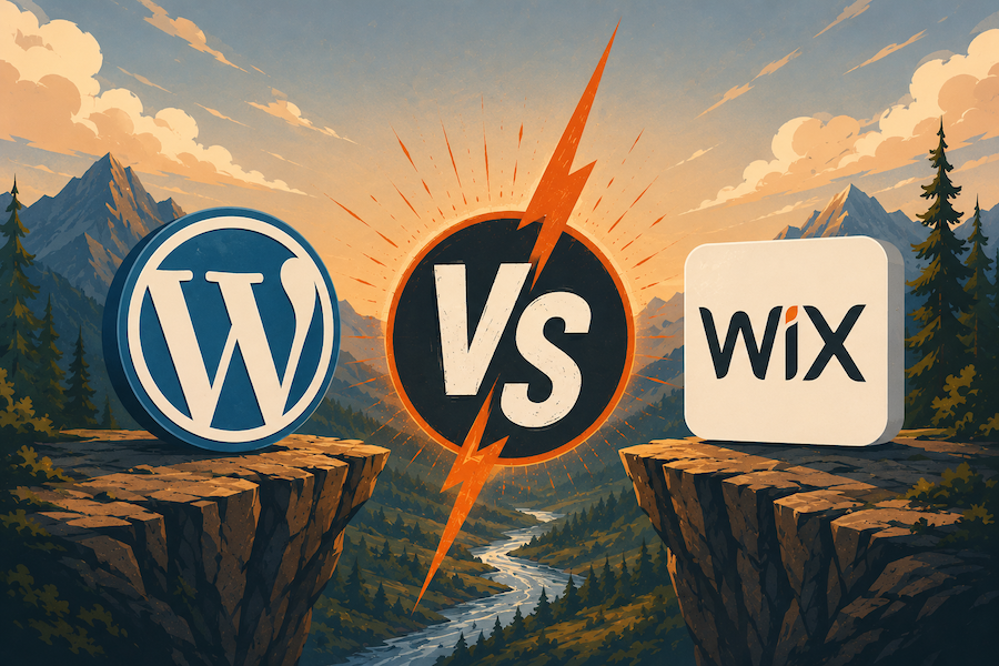 wordpress versus wix content management system
