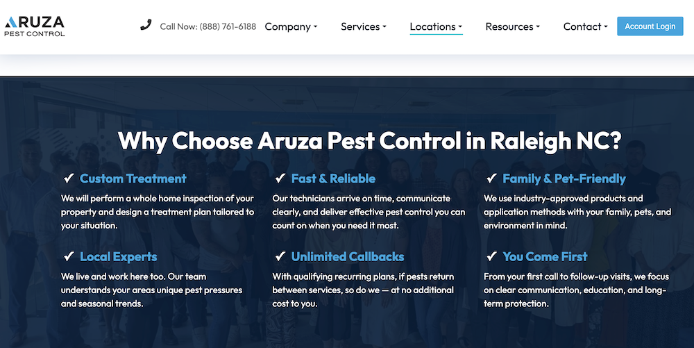 pest control why choose us section
