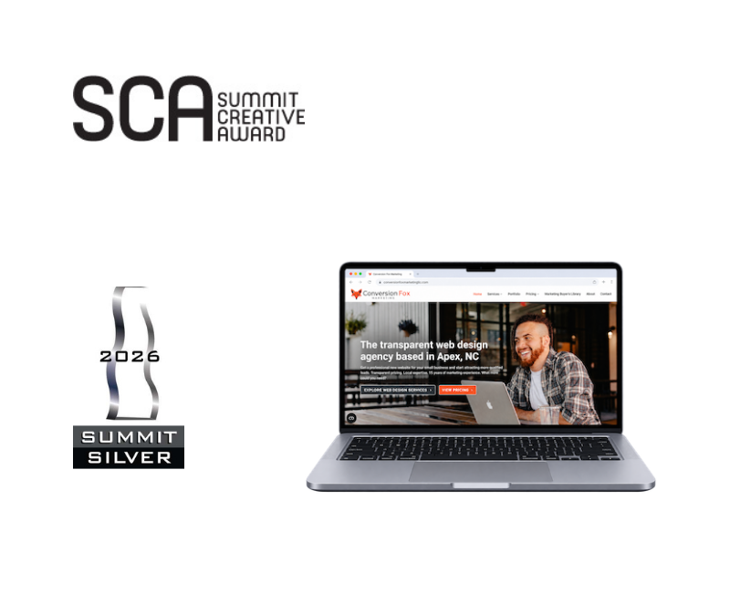 Conversion Fox Marketing Wins Silver in the 2026 Summit Creative Awards for B2B Website Design