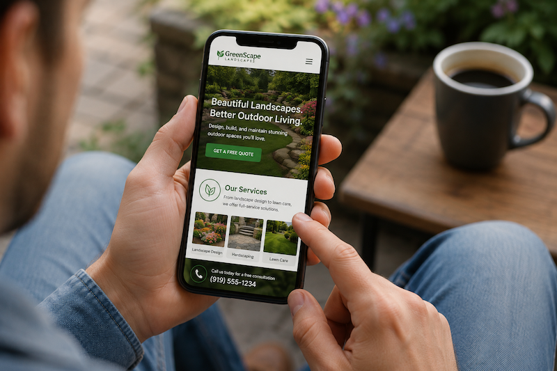 landscaping websites in apex and cary north carolina