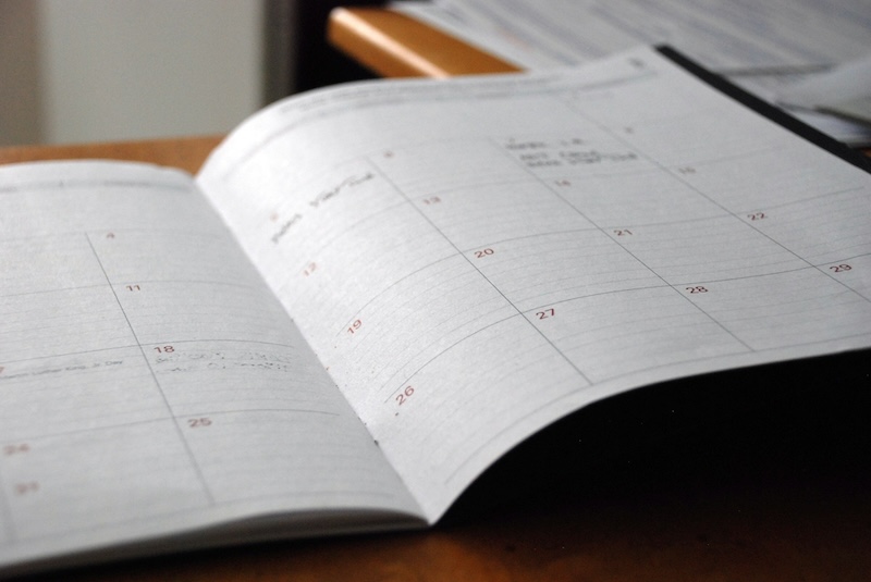 calendar plan for website redesign
