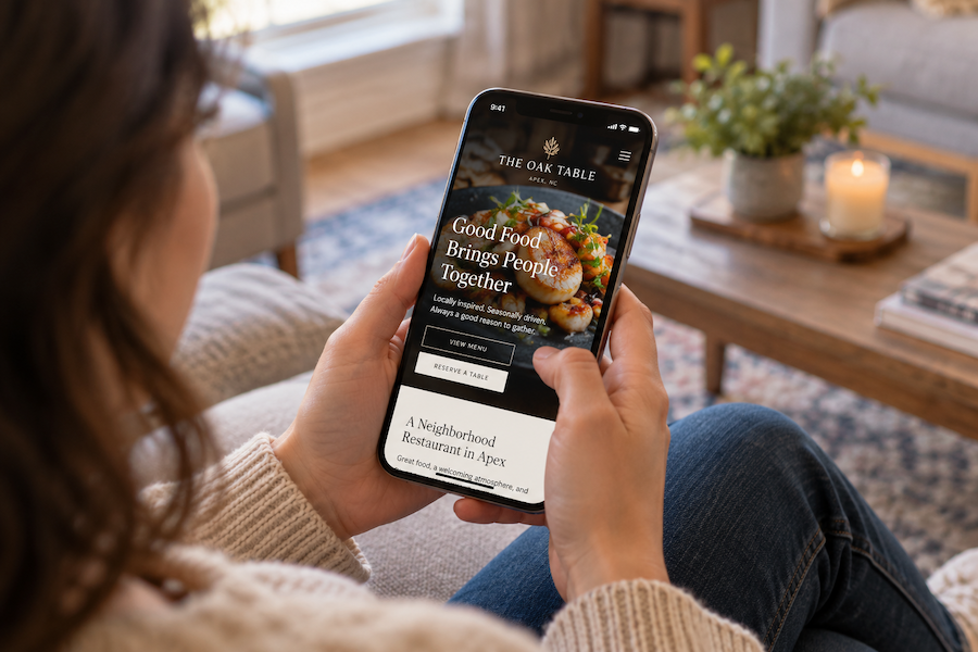 4 Stunning Restaurant Websites in Apex, Cary & the Raleigh Area